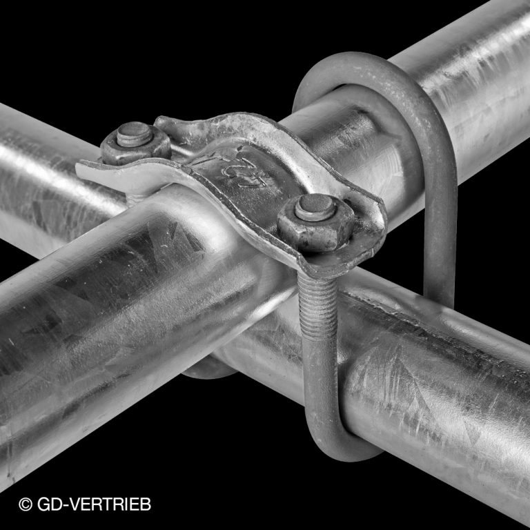 Kreuzbügel Geschlossen Für Rohre - Stabiler Verbinder 1 1/2 Zoll X 2 Zoll