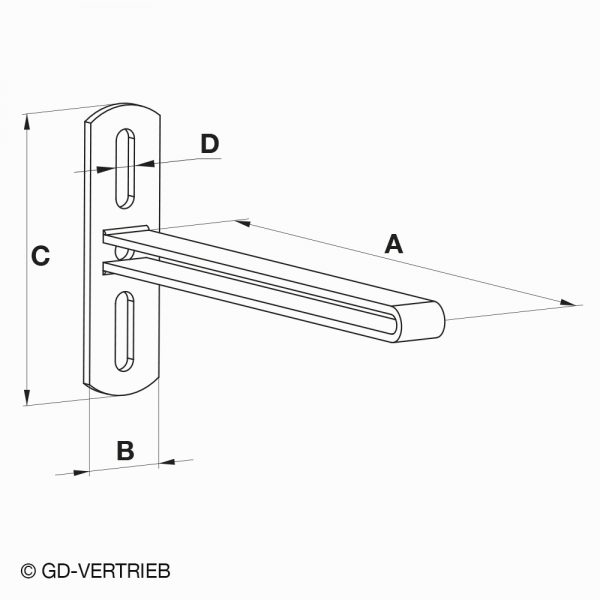 Wandhalter für vertikale Rohre