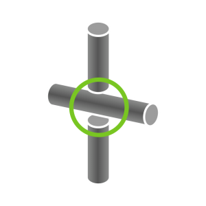 X-Verbindung (3 Rohre)