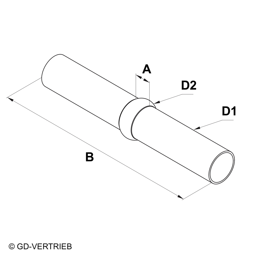 Rohrkupplung außen Rohrverbinder verschiedene Größen 